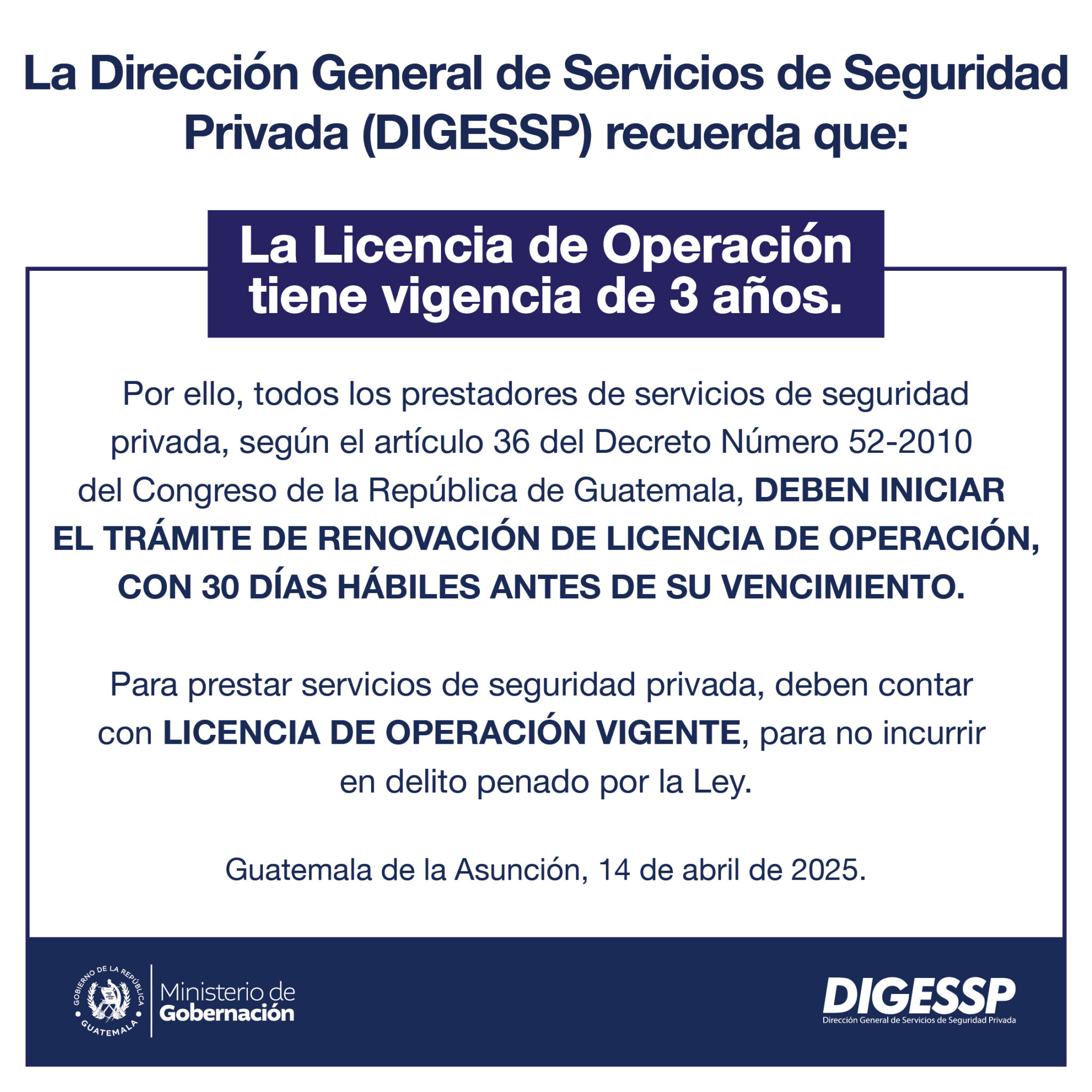 Digessp Logo Dirección General de Servicios de Seguridad Privada